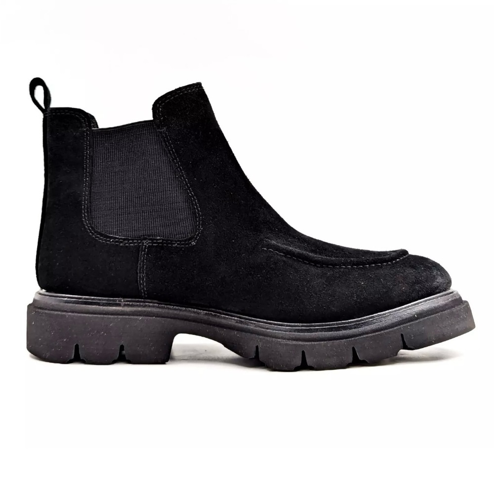 Samira Womens Ankle Boots Booties Chelsea Pull On Black Suede Size 7M